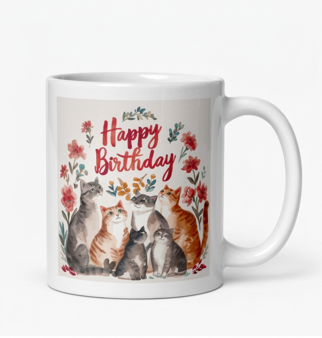 Happy Birthday Tasse Katzen