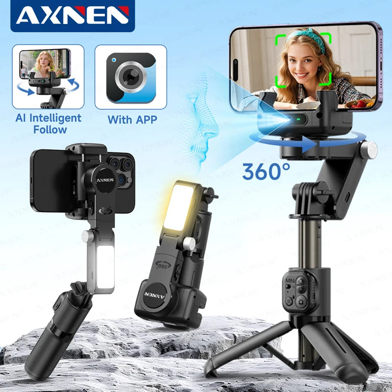 AXNEN Gimbal Q19 AI-Desktop-Stativ mit 360°-Automatik-Rotation, Gesichtsverfolgung