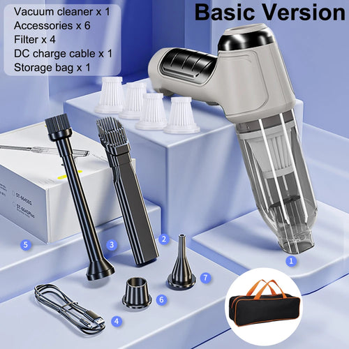 Kabelloser Auto‑Staubsauger – 95000 PA Saugkraft, Tragbar & Hochleistung