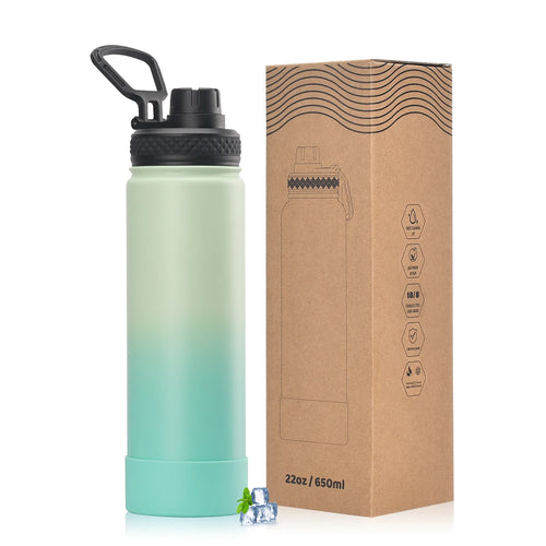 WATERSY 650 ml doppelwandige Thermoflasche aus Edelstahl