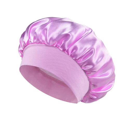 Grosse Satin-Haarhaube mit weichem Seidensatin-Futter für den Hausgebrauch