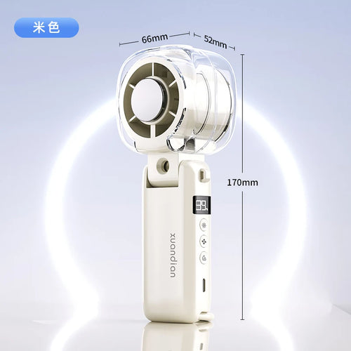 Bleib cool! 3‑in‑1 Handventilator mit Eis‑Kühlung & Sprühnebel. Dein Sommer‑Must‑Have