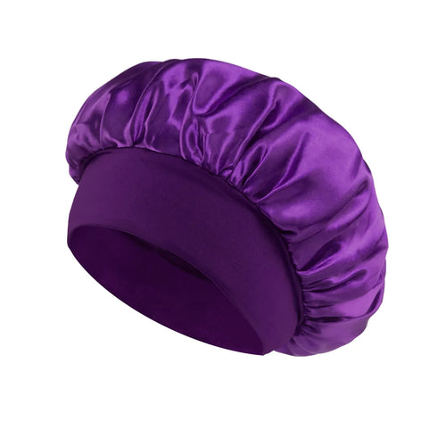 Grosse Satin-Haarhaube mit weichem Seidensatin-Futter für den Hausgebrauch