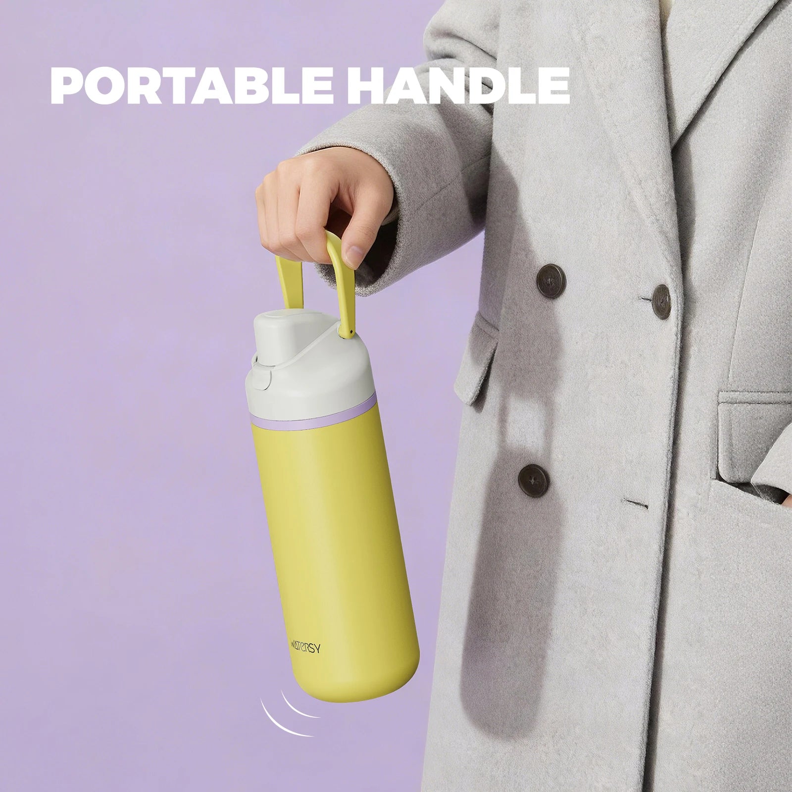 WATERSY 600/720ml doppelwandige Thermoflasche aus Edelstahl