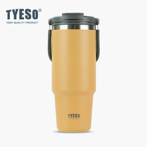 Tyeso 900ML Reisebecher Edelstahl Kaffeebecher Kalt-Heiss Doppelwandiger Isolierbecher Thermobecher Vakuum-Wasserflasche Auto-Thermobecher