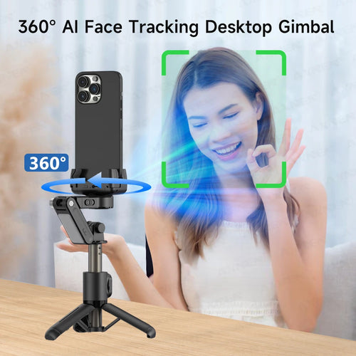 AXNEN Gimbal Q19 AI-Desktop-Stativ mit 360°-Automatik-Rotation, Gesichtsverfolgung