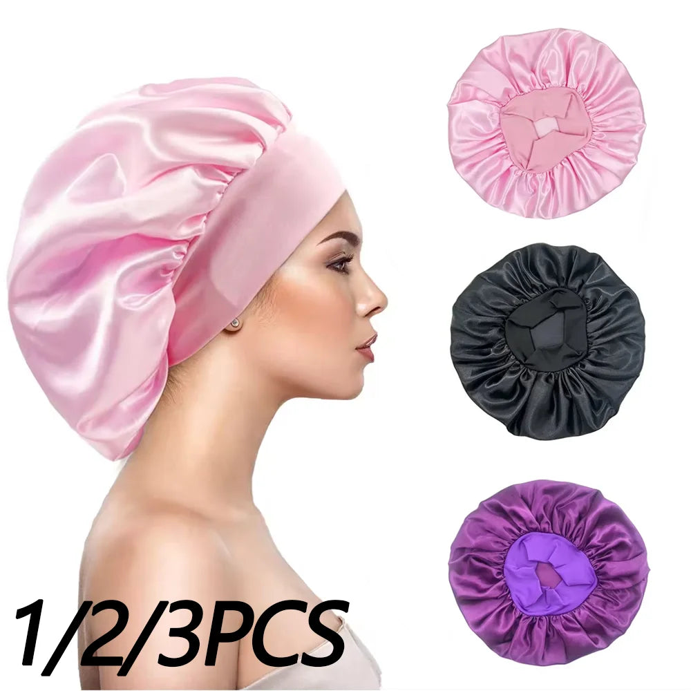 Satin-Schlafhaube für Damen – einfarbig