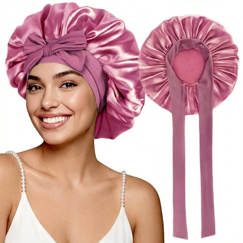 Bequeme, atmungsaktive und weiche Schlafhaube aus Satin für Damen