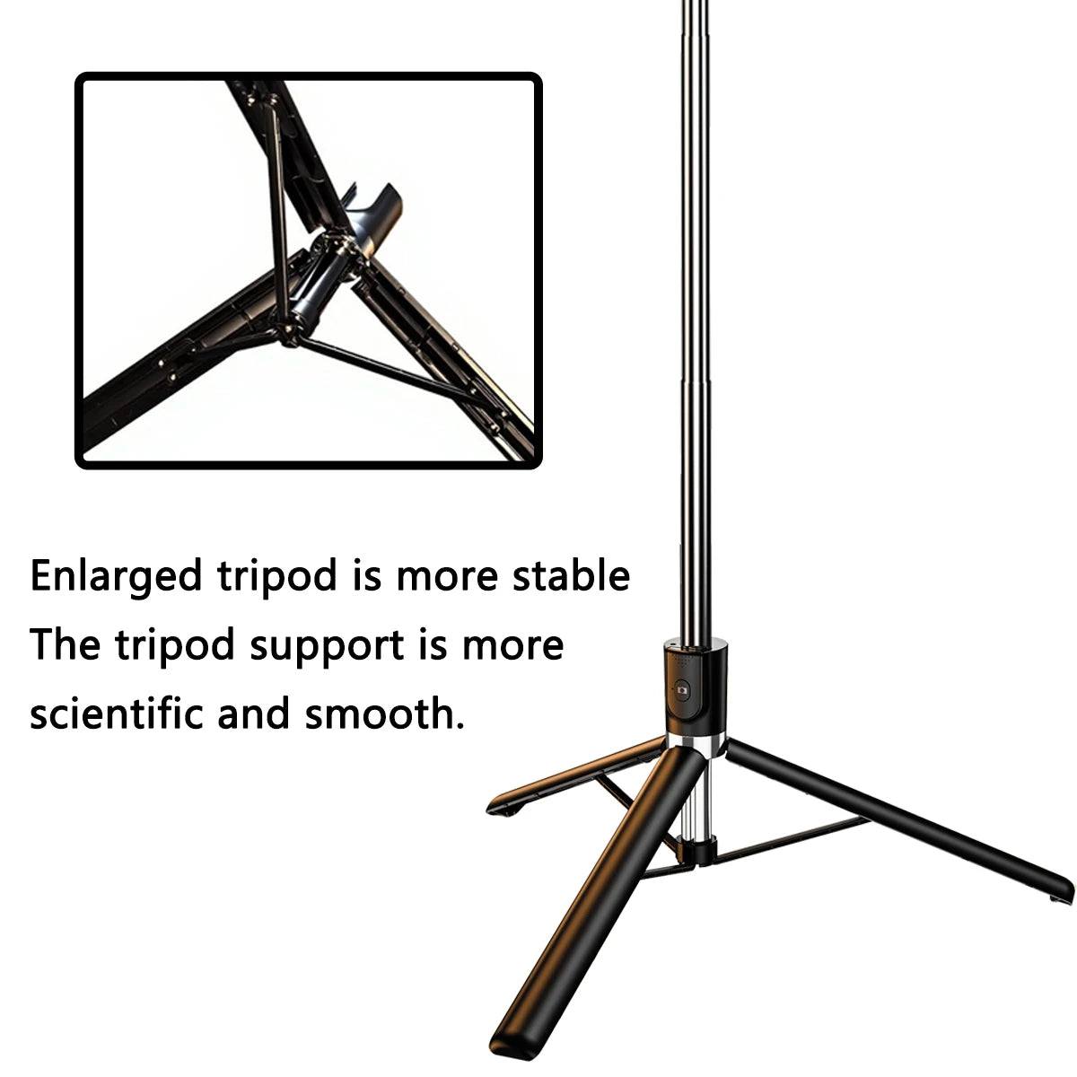 Tragbarer, ausziehbarer Bluetooth-Selfie-Stick für Live-Streaming