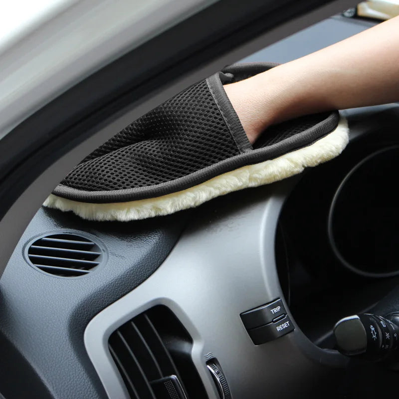 Mikrofaser‑Auto‑Waschhandschuh – Weiche Wollhandschuhe für Fahrzeug‑ & Motorradpflege