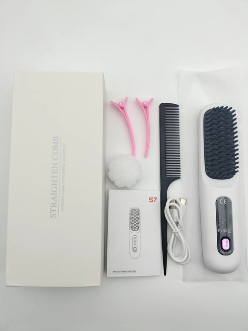 SiroSell - Kabellose Glättungsbürste, professionelles 3-in-1-Haarstyling-Gerät
