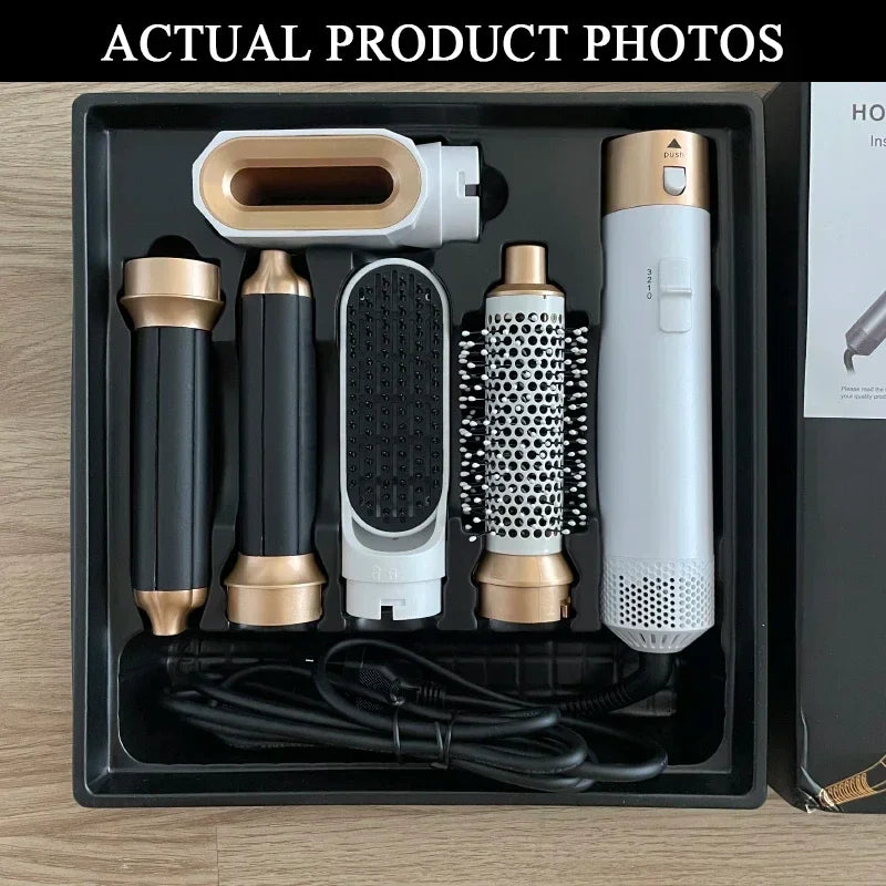5‑in‑1 Hair Dryer & Hot Air Brush – Glätten, Volumen, Locken & schnelles Trocknen