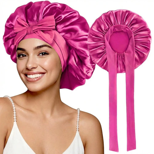 Bequeme, atmungsaktive und weiche Schlafhaube aus Satin für Damen