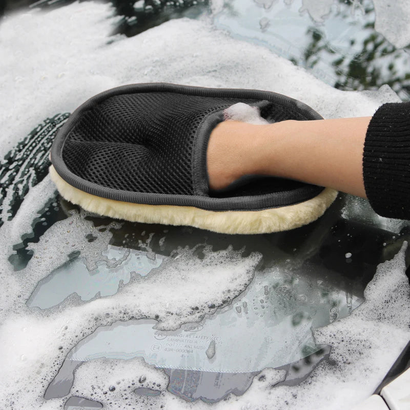 Mikrofaser‑Auto‑Waschhandschuh – Weiche Wollhandschuhe für Fahrzeug‑ & Motorradpflege