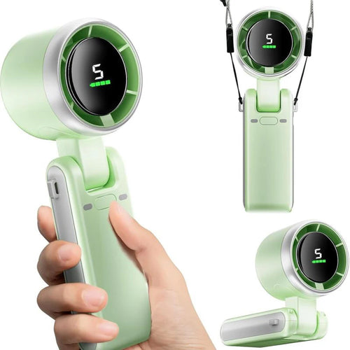 Tragbarer 3-in-1-Turbo-Handventilator, 5 Geschwindigkeitsstufen, 3600 mAh