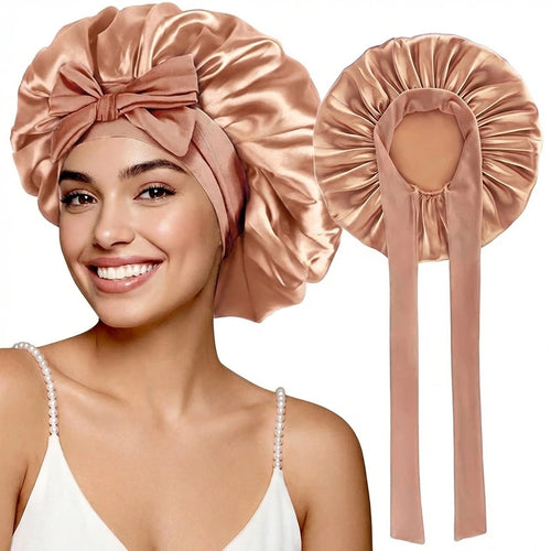 Bequeme, atmungsaktive und weiche Schlafhaube aus Satin für Damen