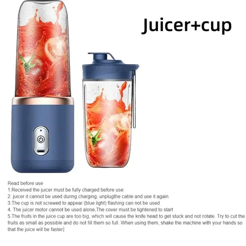 Tragbarer USB Mixer – 400ml Elektrischer Reise-Smoothie-Becher