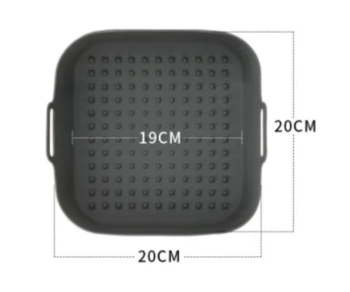 Thick Reusable Silicone Air Fryer Pot – Quadratische Silikon‑Form & Liners