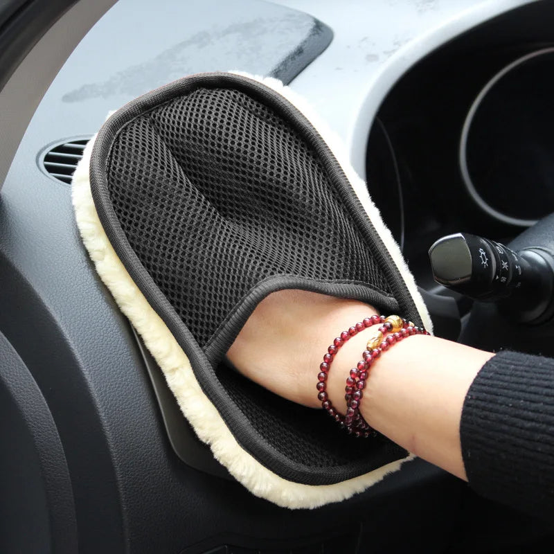 Mikrofaser‑Auto‑Waschhandschuh – Weiche Wollhandschuhe für Fahrzeug‑ & Motorradpflege