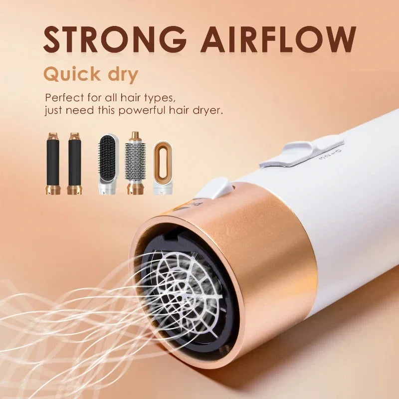 5‑in‑1 Hair Dryer & Hot Air Brush – Glätten, Volumen, Locken & schnelles Trocknen