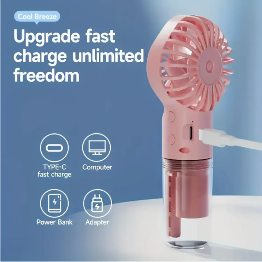 Wiederaufladbarer Handventilator mit USB-Aufladung, tragbares Mini-Modell