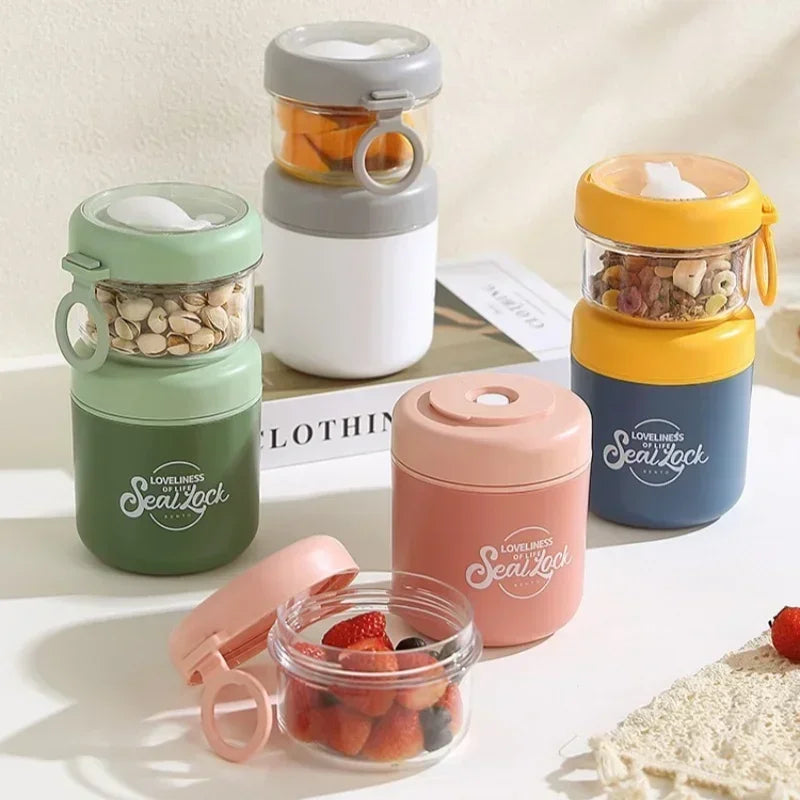 Tragbarer Suppenbecher aus Edelstahl – für Frühstück, Hafermilch oder Obstsalat