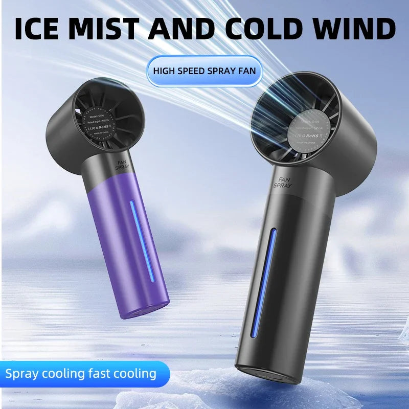 Tragbarer kleiner Ventilator mit Sprühfunktion – Mini-Ventilator mit Wasserauffüllfunktion für den Aussenbereich