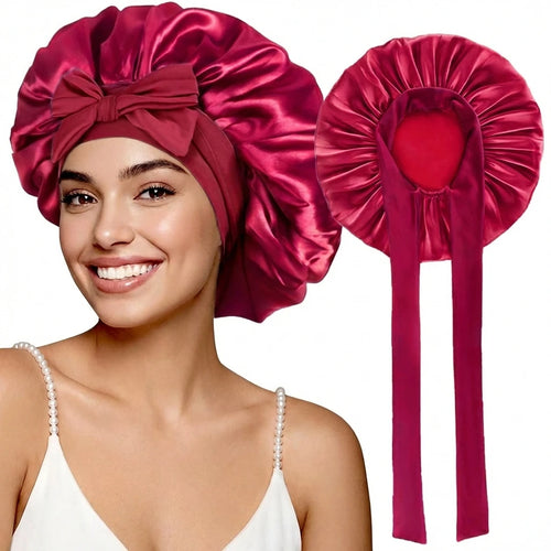 Bequeme, atmungsaktive und weiche Schlafhaube aus Satin für Damen