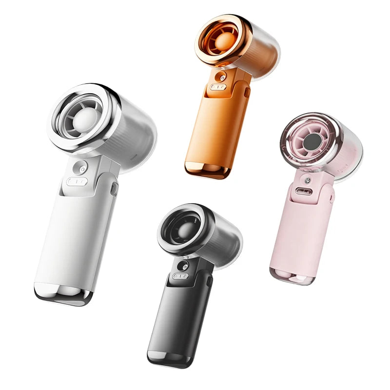 Mini Small Fan Water Mist Spray Fan 3600mAh 5 Speeds Portable Handheld