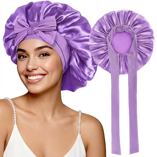 Bequeme, atmungsaktive und weiche Schlafhaube aus Satin für Damen