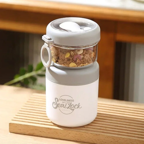 Tragbarer Suppenbecher aus Edelstahl – für Frühstück, Hafermilch oder Obstsalat