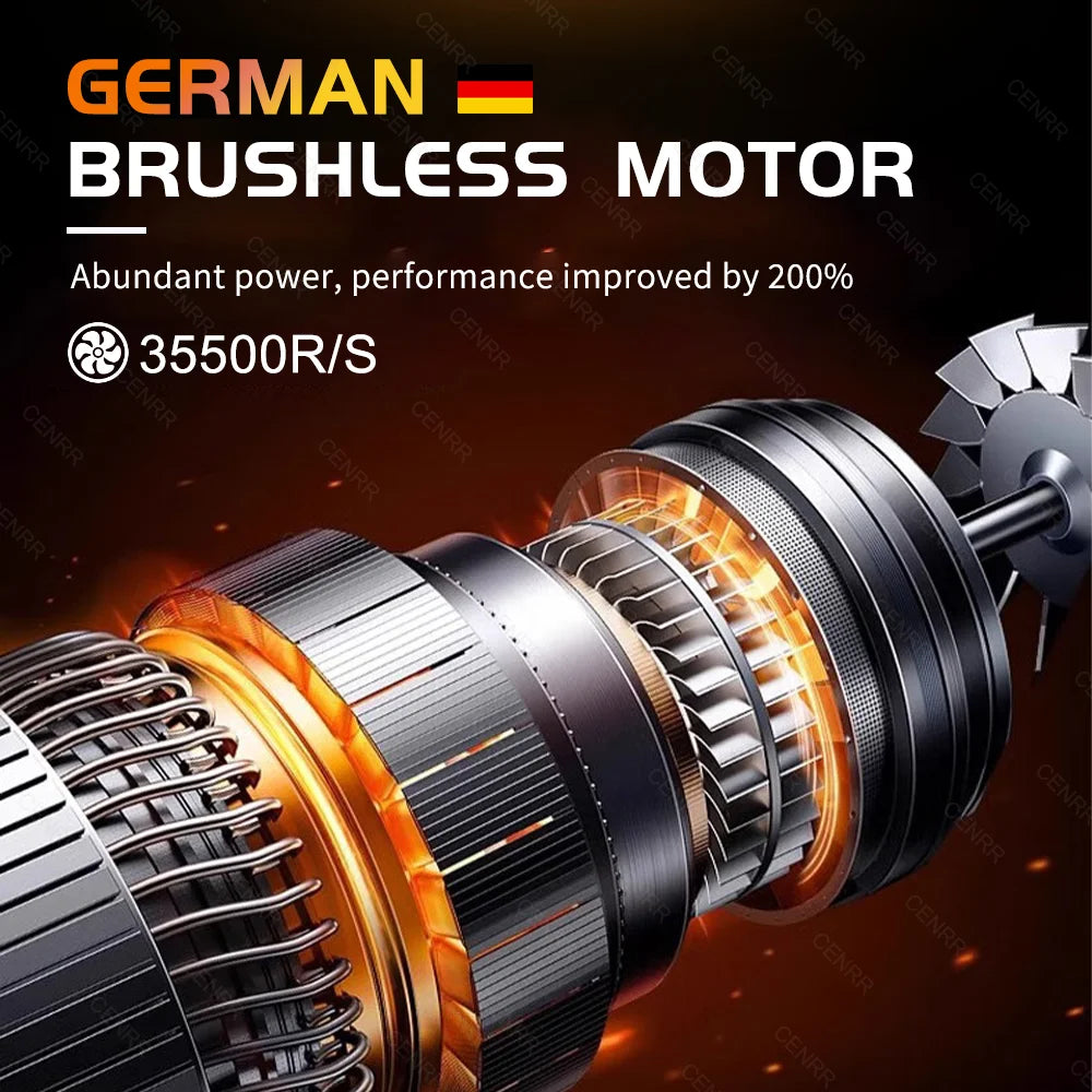 Kabelloser Handstaubsauger 99800 PA – Bürstenloser Motor, 6000 mAh Akku, 4‑in‑1 Reinigung