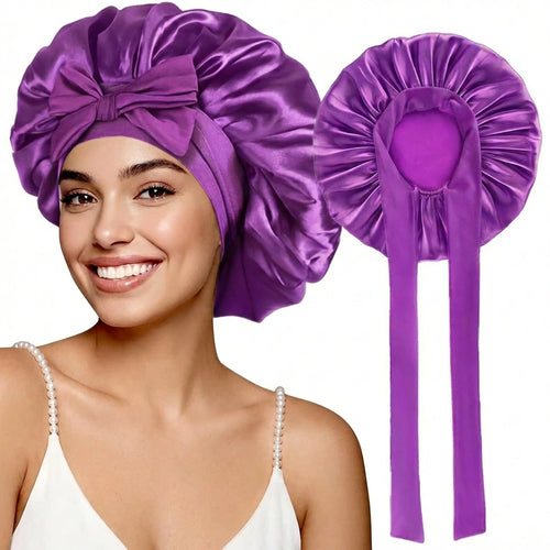 Bequeme, atmungsaktive und weiche Schlafhaube aus Satin für Damen
