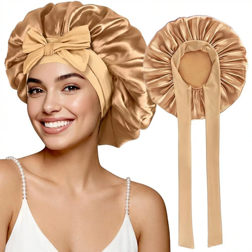 Bequeme, atmungsaktive und weiche Schlafhaube aus Satin für Damen