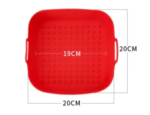 Thick Reusable Silicone Air Fryer Pot – Quadratische Silikon‑Form & Liners