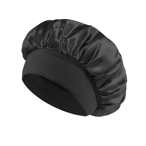 Grosse Satin-Haarhaube mit weichem Seidensatin-Futter für den Hausgebrauch