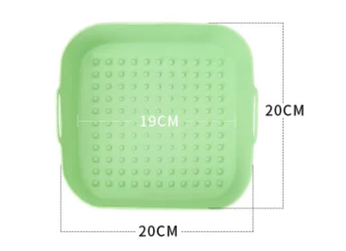 Thick Reusable Silicone Air Fryer Pot – Quadratische Silikon‑Form & Liners