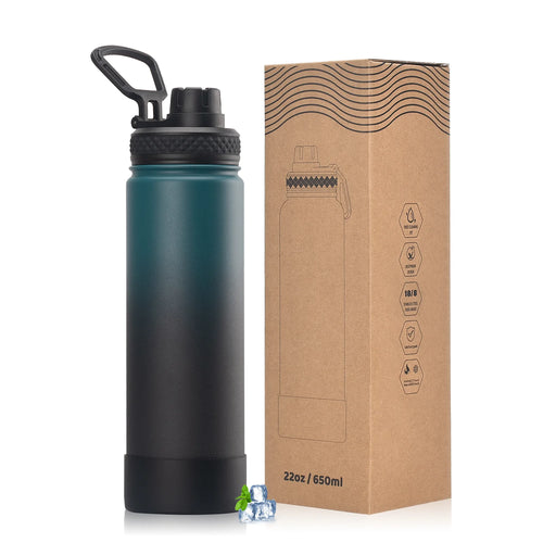 WATERSY 650 ml doppelwandige Thermoflasche aus Edelstahl