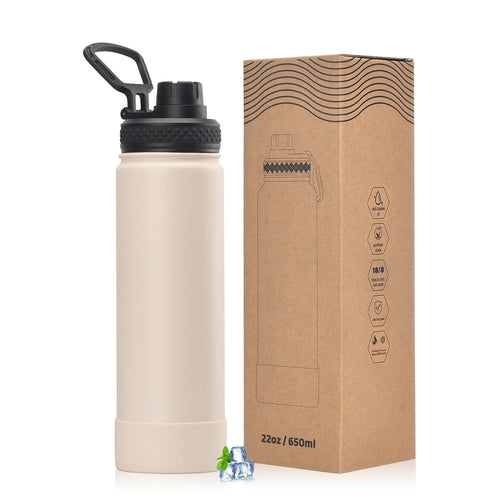 WATERSY 650 ml doppelwandige Thermoflasche aus Edelstahl