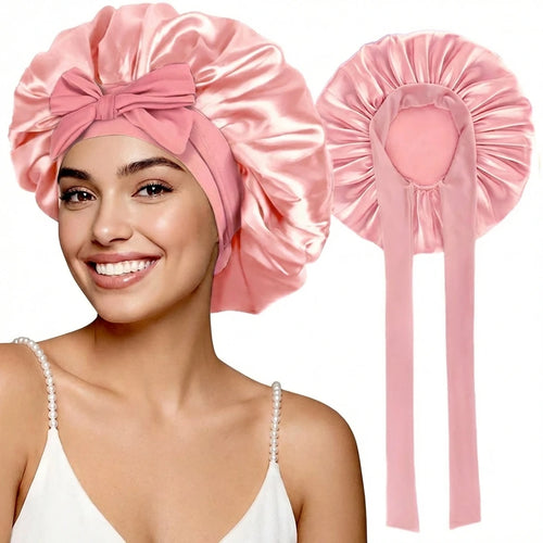 Bequeme, atmungsaktive und weiche Schlafhaube aus Satin für Damen