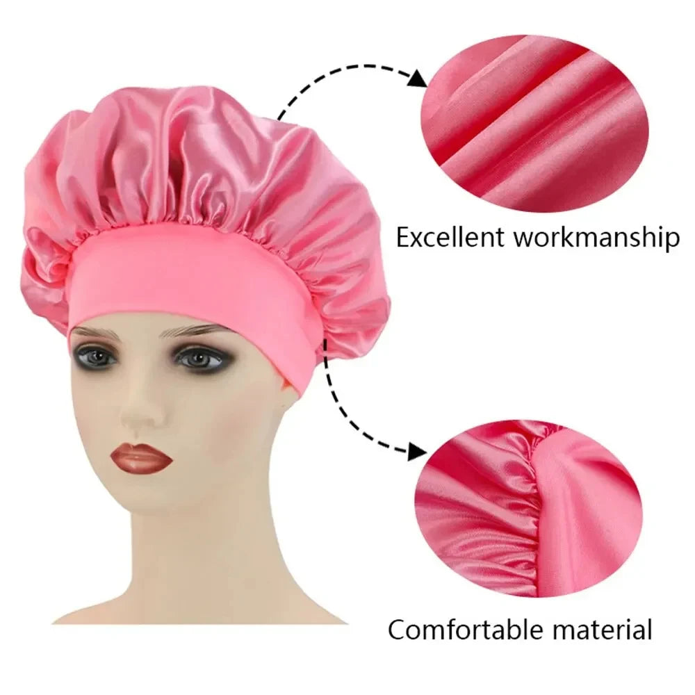 Satin-Schlafhaube für Damen – einfarbig