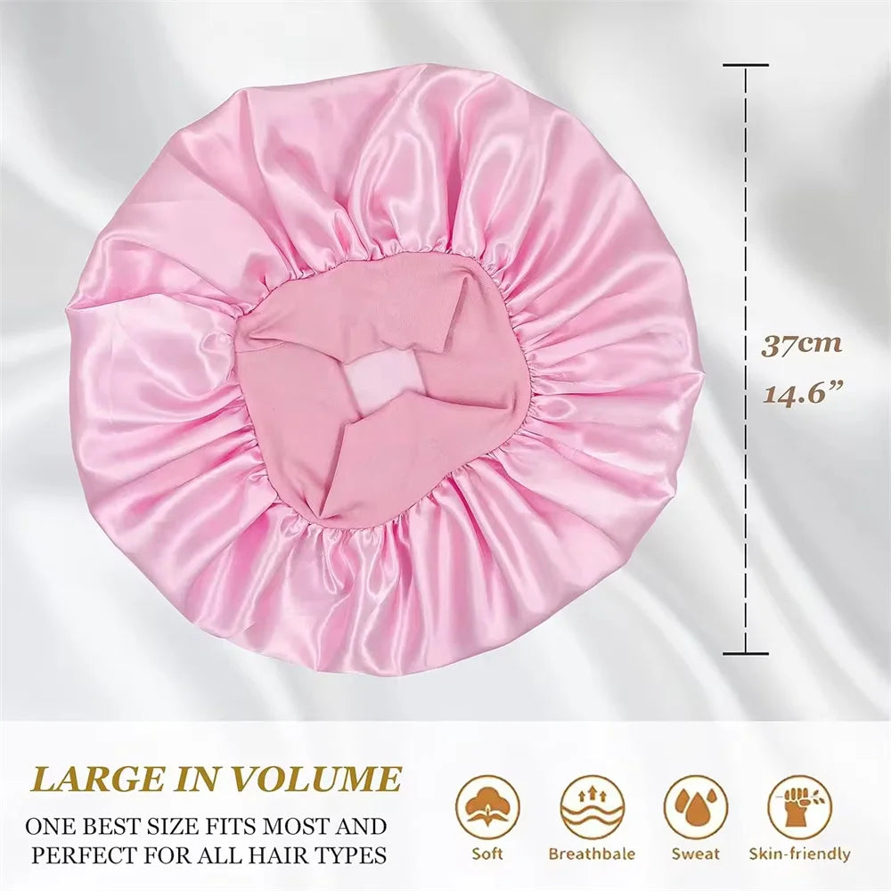 Satin-Schlafhaube für Damen – einfarbig