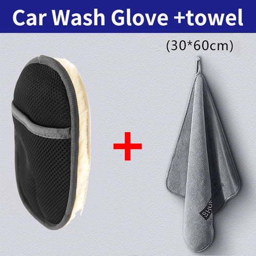 Mikrofaser‑Auto‑Waschhandschuh – Weiche Wollhandschuhe für Fahrzeug‑ & Motorradpflege