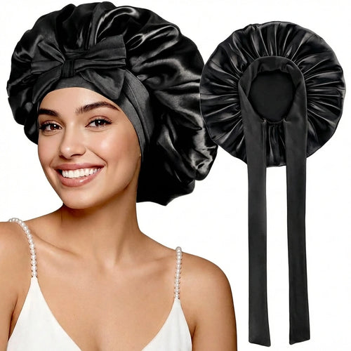 Bequeme, atmungsaktive und weiche Schlafhaube aus Satin für Damen