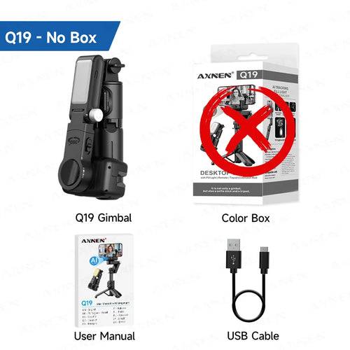 AXNEN Gimbal Q19 AI-Desktop-Stativ mit 360°-Automatik-Rotation, Gesichtsverfolgung