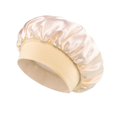 Grosse Satin-Haarhaube mit weichem Seidensatin-Futter für den Hausgebrauch