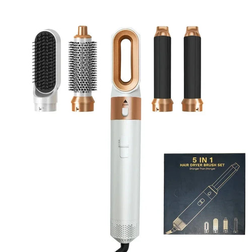 5‑in‑1 Hair Dryer & Hot Air Brush – Glätten, Volumen, Locken & schnelles Trocknen