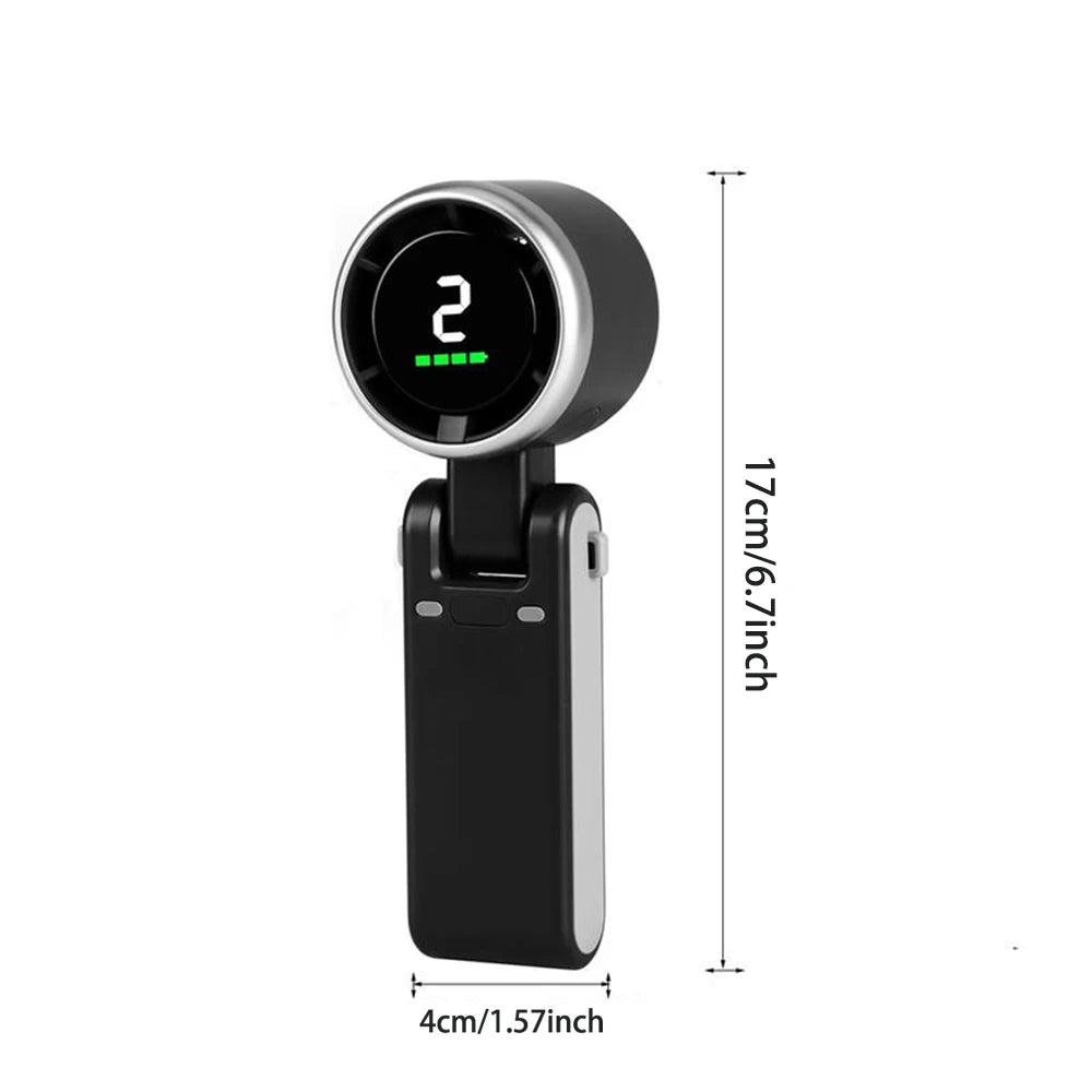 Tragbarer 3-in-1-Turbo-Handventilator, 5 Geschwindigkeitsstufen, 3600 mAh