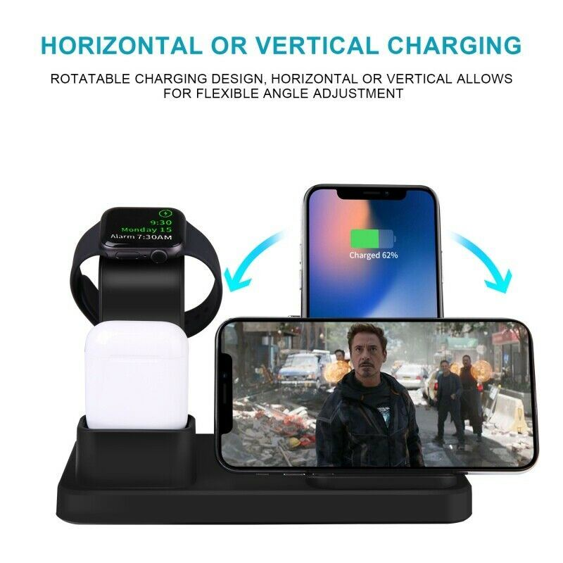 3-in-1-Schnellladegerät – kabelloses Ladepad für Mobiltelefone/iWatch