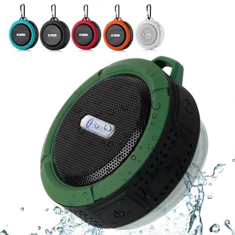 Kleiner, tragbarer, wasserdichter Bluetooth-Lautsprecher mit Saugnapf